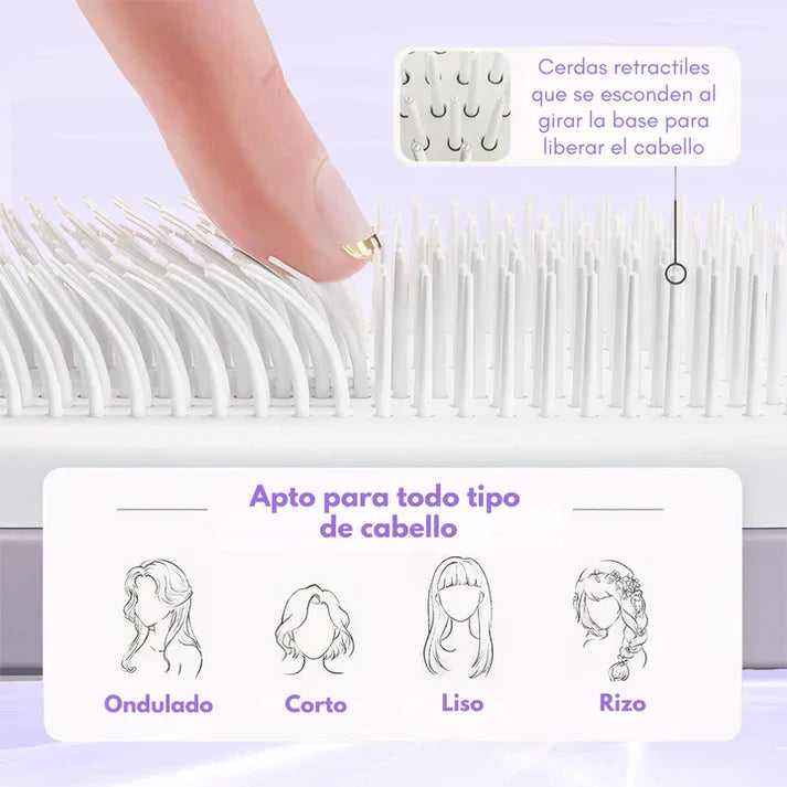 Peine Retractil Premium Autolimpiante
