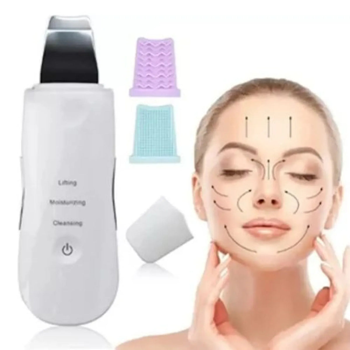 Limpiador Facial Ultrasónico 3 en 1 - Skin Scrubber