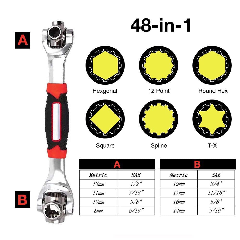🔧 Llave Multifuncional 360° – 48 en 1