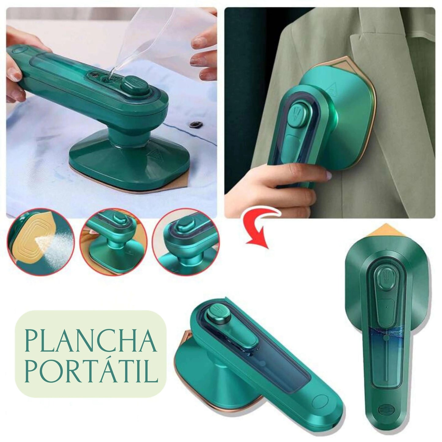 Mini Plancha Portátil – Vapor Potente y Compacta