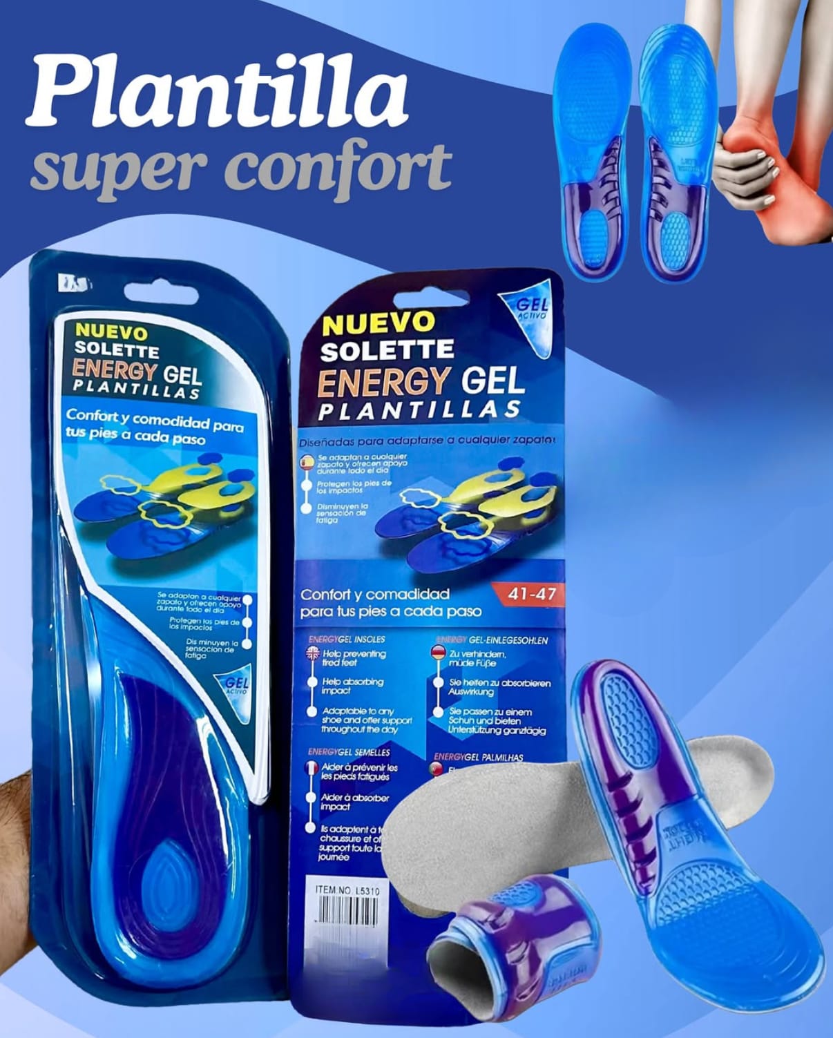 Plantillas Energy Gel Super Confort